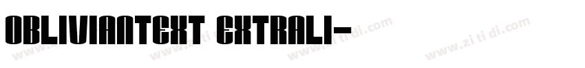 OblivianText ExtraLi字体转换